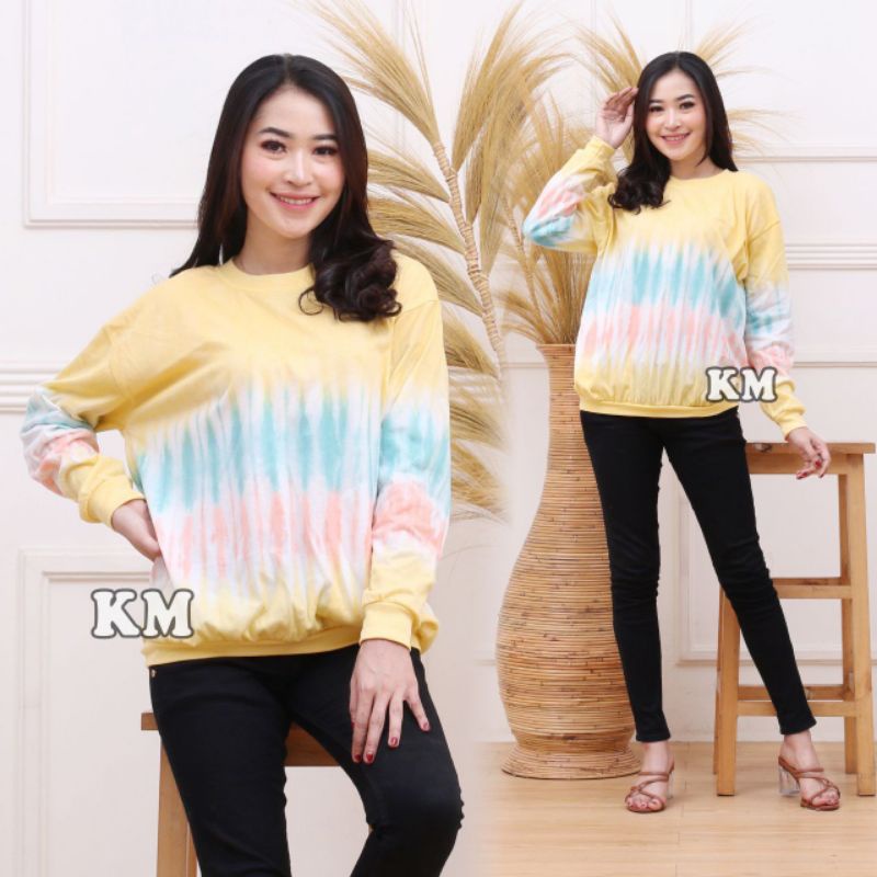 SWEATER KAOS LENGAN PANJANG TIEDYE KAOS LD 110 FIT XL SWEATSHIRT