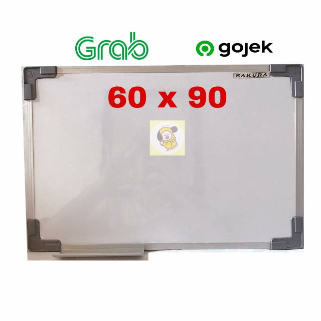 

Whiteboard gantung 60x90 papan tulis sakura magnet READY
