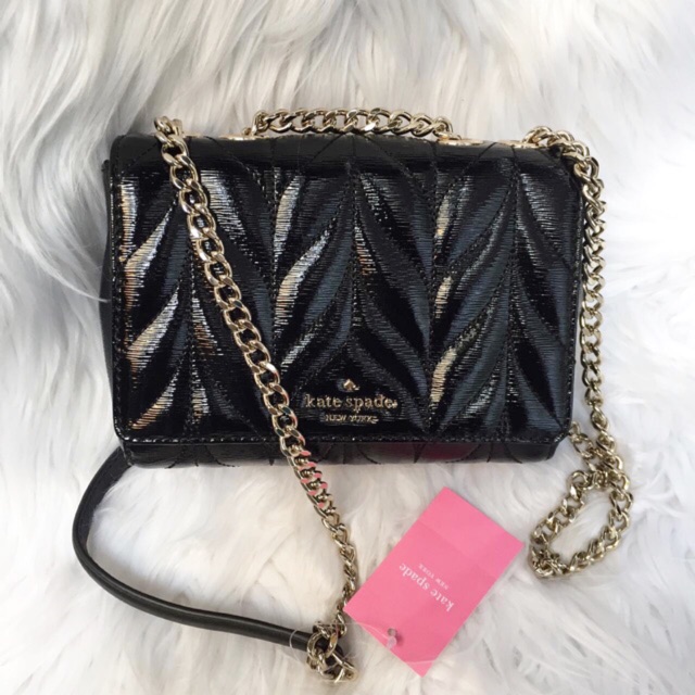tas kate spade mini emelyn briar lane quilted patent black