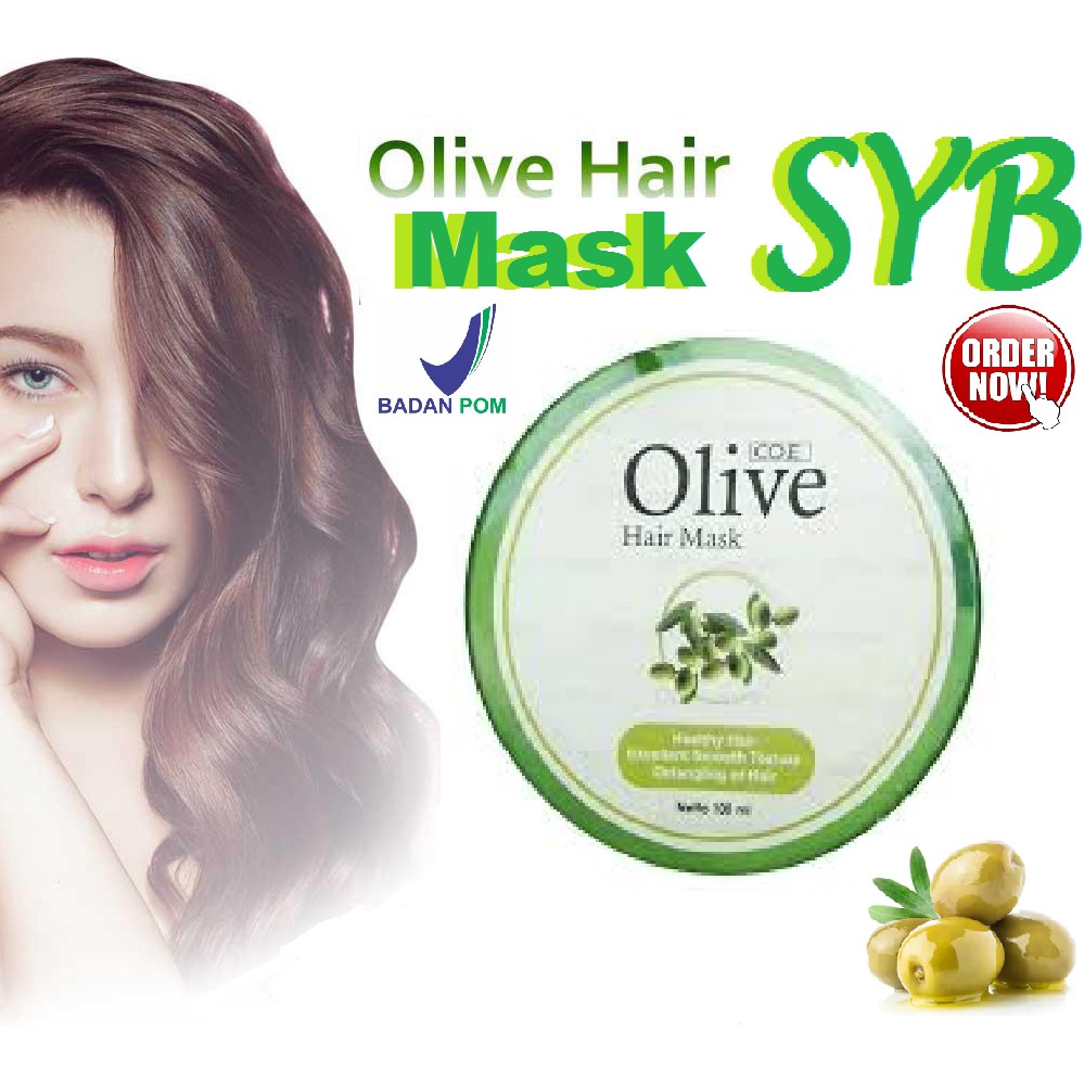 [COD] Masker Rambut Zaitun untuk Menutrisi Menyuburkan Menebalkan Rambut Dalam 7 Hari | SYB Olive