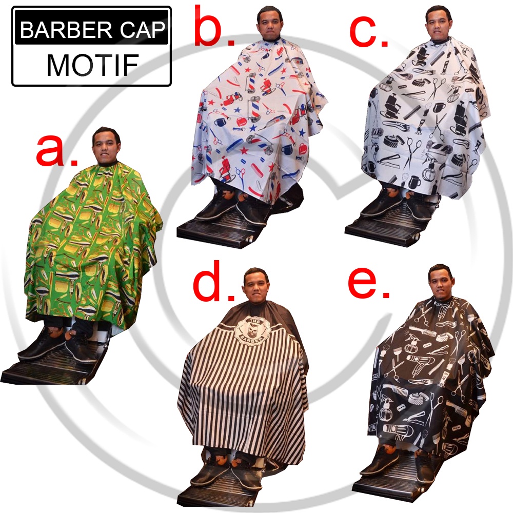 Barber Cape Corak Motif / Kep Pangkas Rambut Salon - CO