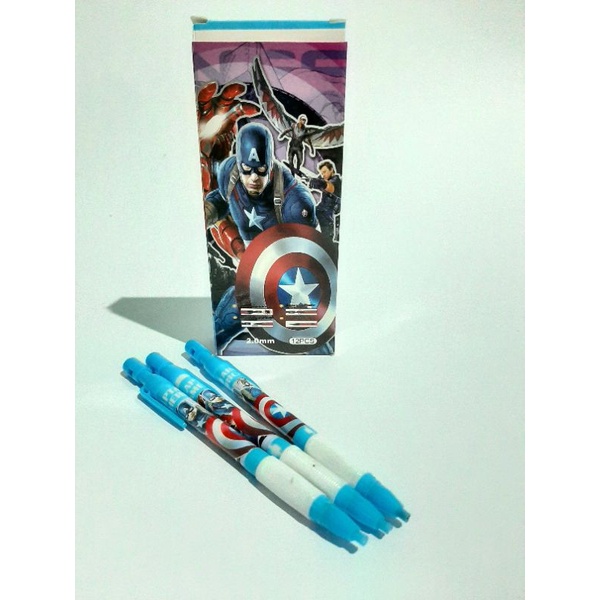 

pensil isi kapten amerika / pensil mekanik kapten amerika / pensil karakter