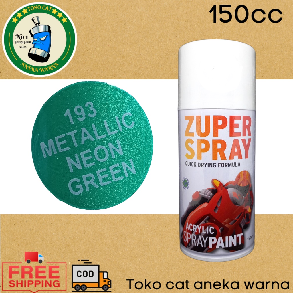 cat semprot 150cc metalik metallic neon green hijau zuper spray produk dari rj london spray paint pilok pilox