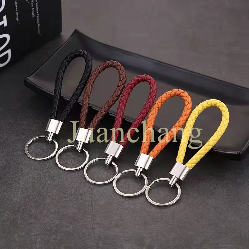 1pc Gantungan Kunci Mobil / Tas Handmade DIY Bahan Kulit PU Untuk Pria / Wanita Gantungan kunci kepang / braid keychain / keychain braid /gantungan kunci mobil / gantungan kunci sepeda motor