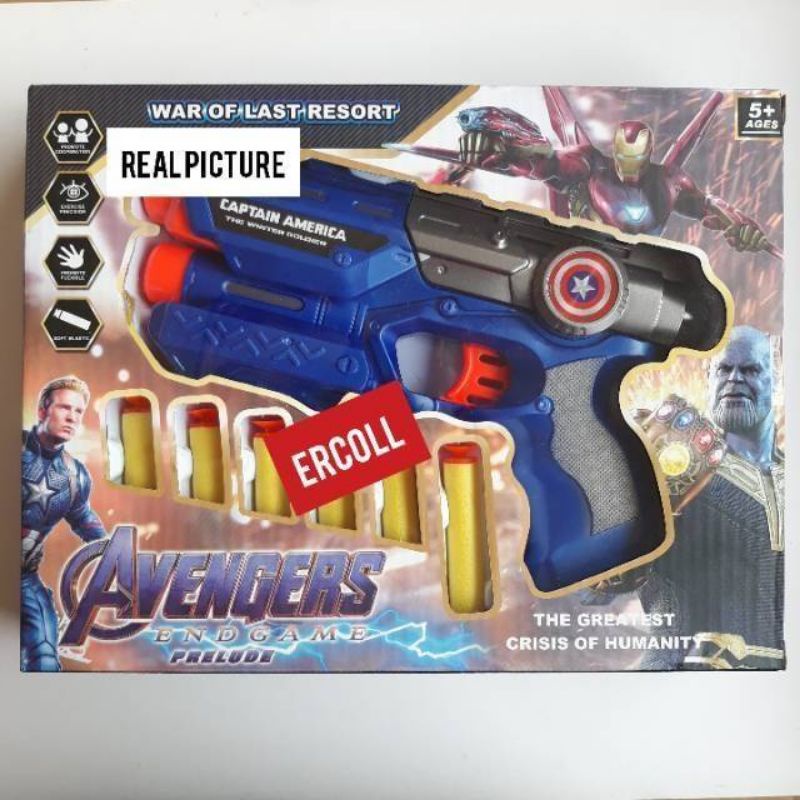 soft bullet gun captain america mirip nerf