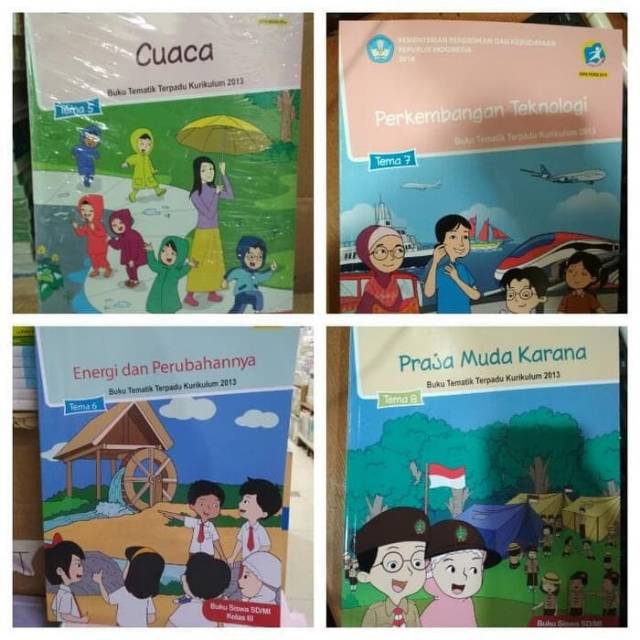 Buku Tematik Kelas 3 Tema 5 6 7 8 Revisi Diknas Shopee Indonesia