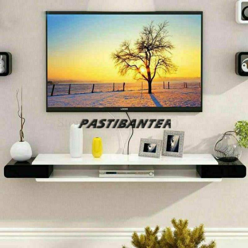 Model Rak Meja Tv Minimalis Kayu Palet Alumunium Besi Gantung Dinding Tembok Modern Tempel Mv