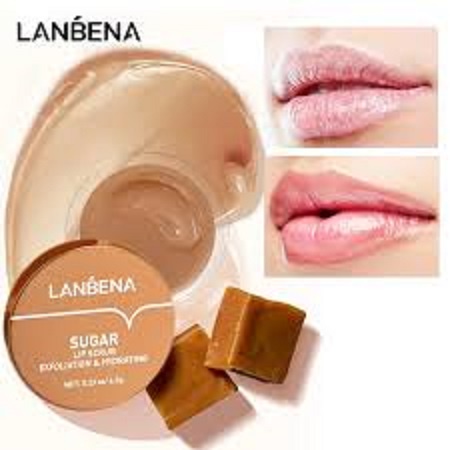 LANBENA Sugar Lip Mask Lip Balm - Melembabkan Sugar Lip Scrub Moisturizing Nourishing Exfoliating Smoothing Diminishing Lip