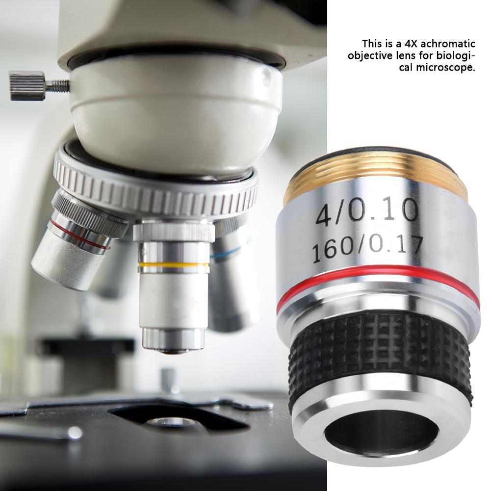 Cancanshop 4x 185 Biological Microscope Achromatic Objectives Lens 160 0 17 Microscope Parts Shopee Indonesia