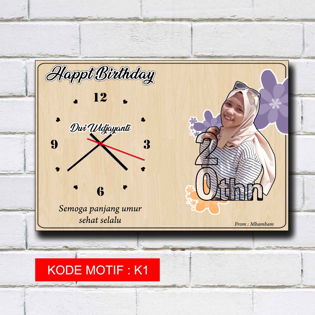 Kado Ulangtahun Jam Custom Hadiah Ulangtahun Pernikahan Wisuda Shopee Indonesia