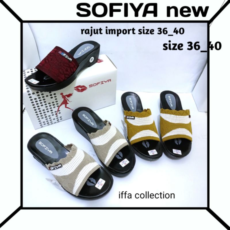 sandal rajut sofiya bahan rajut import original