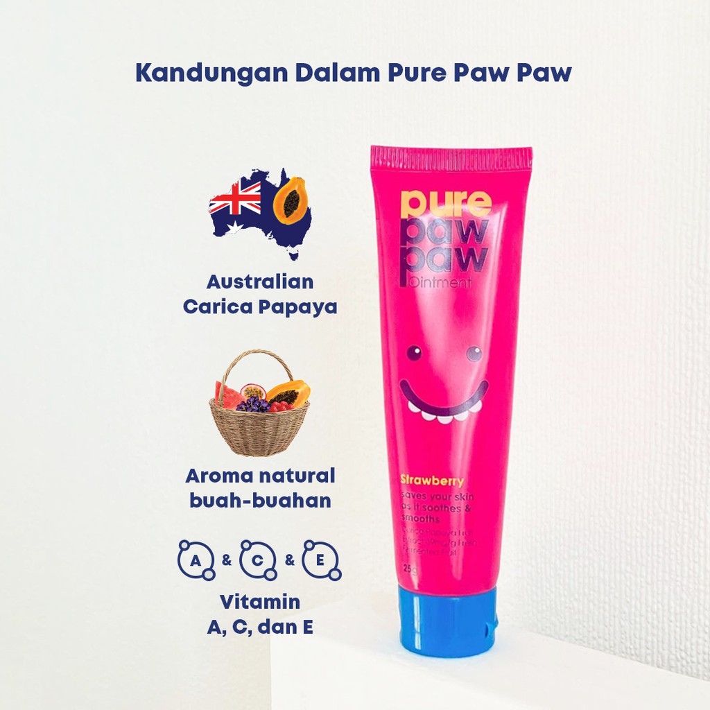 ⭐BAGUS⭐ PURE PAW PAW OINTMENT BPOM | Krim Gel Salep Multifungsi Lip Balm, Ruam Popok