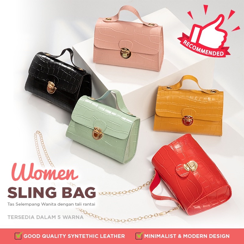 Tas Selempang Wanita (Tali Emas)