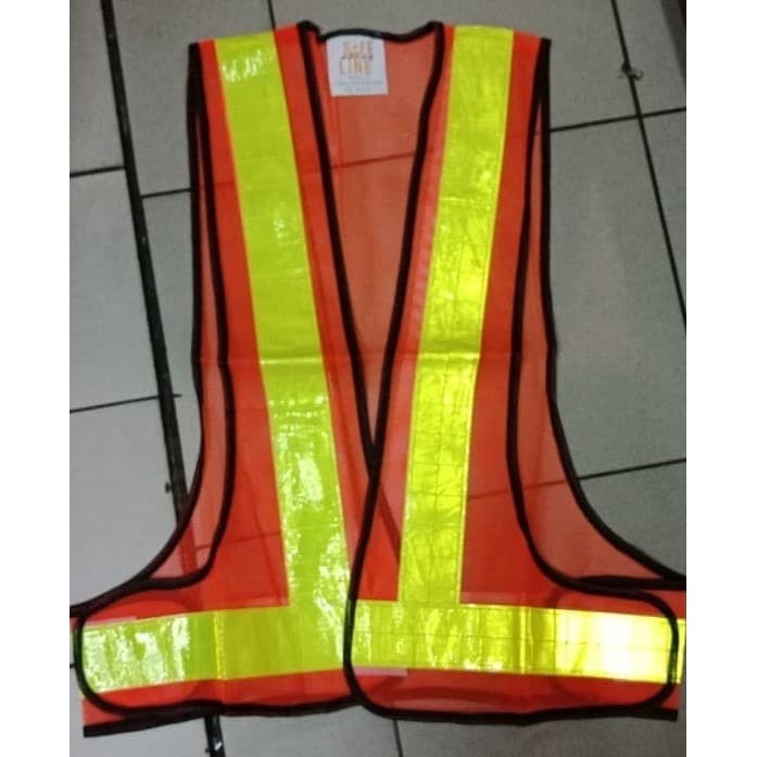 Rompi Jaring V Guard Orange Safety Vest Jala Proyek Pengaman