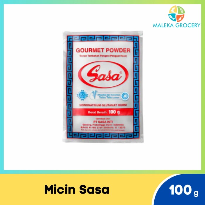 

Micin Sasa MSG 100 gram | Bumbu Dapur | Penyedap Rasa