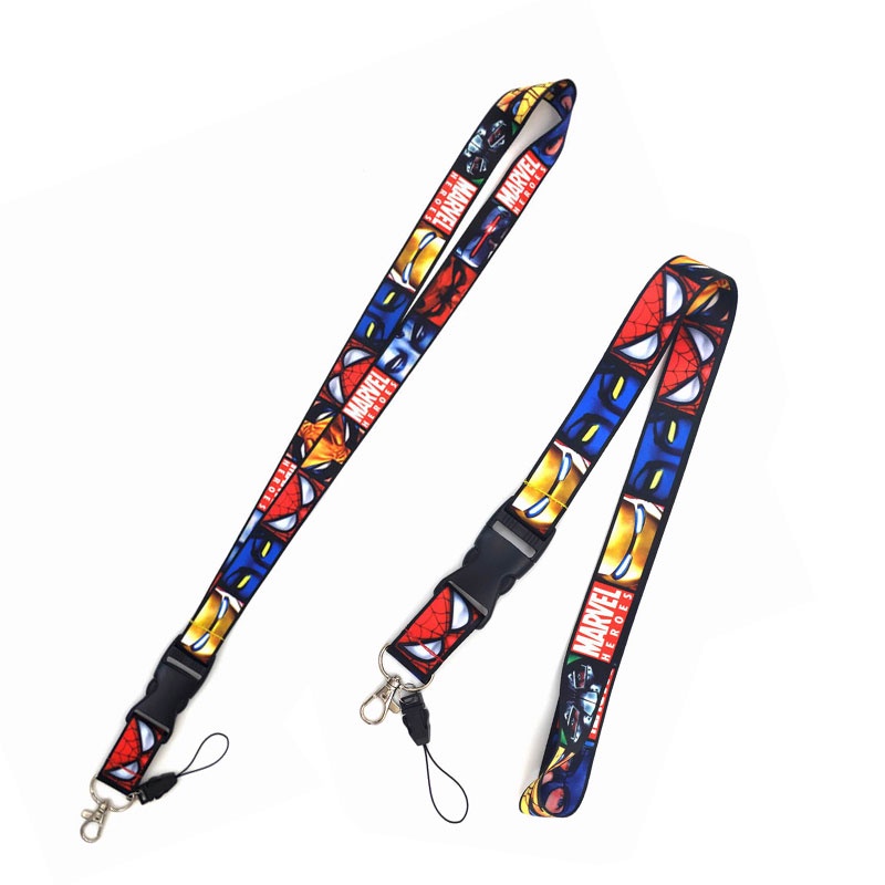 [Tersedia] Marvel Lanyard Ponsel Tali Leher Gantungan Kunci Sling Tali Kamera Cocok untuk ID Card Holder Anti-Lost Sling