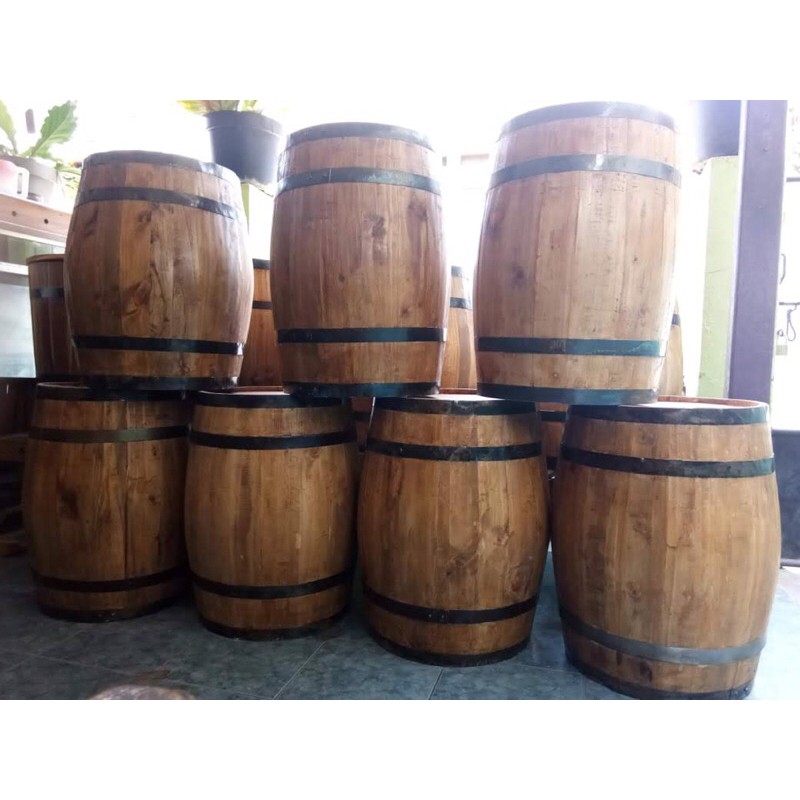 Gentong kayu / barrel kayu / wooden barrel dekorasi