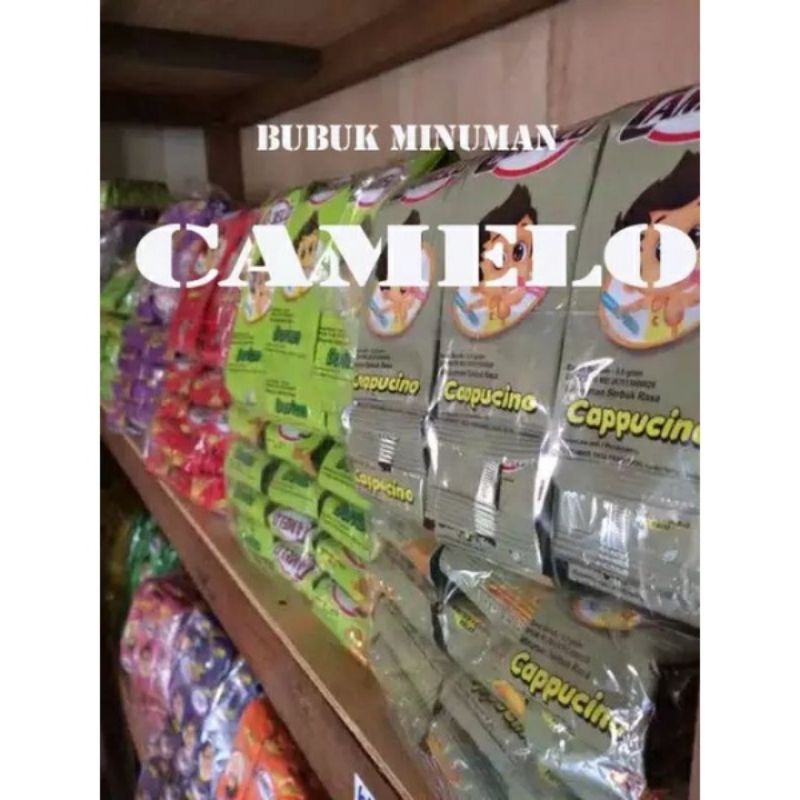 

(Gratis isi lem) Mix Bubuk minuman es camelo 190 dan 200 pcs// Paket 1 kg es camelo