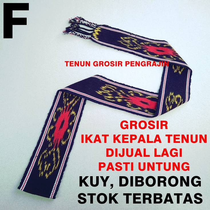 Ikat Kepala Tenun Etnik Motif Dayak Kalimantan Toraja Bali Sumba Papua Lombok Kain PROMO TERMURAH-7