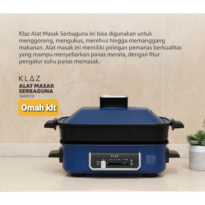 alat masak serbaguna KLAZ kompor wajan listrik serbaguna