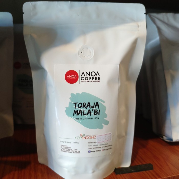 

(BISA COD) Anoa Coffee - Kopi Robusta Toraja Premium 250gr - BIJI KOPI