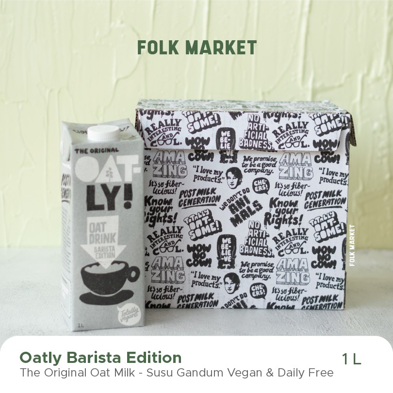 

OATLY Oat Drink Barista Edition 1L 1 Dus Isi 6 | Susu Gandum Oat Milk 1 Liter