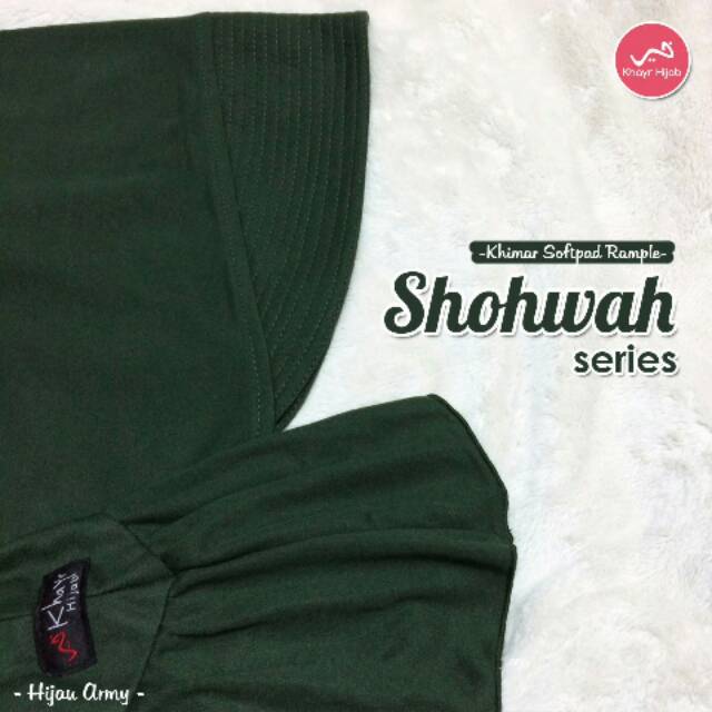  Jilbab Saudia Warna Hijau Army  Voal Motif