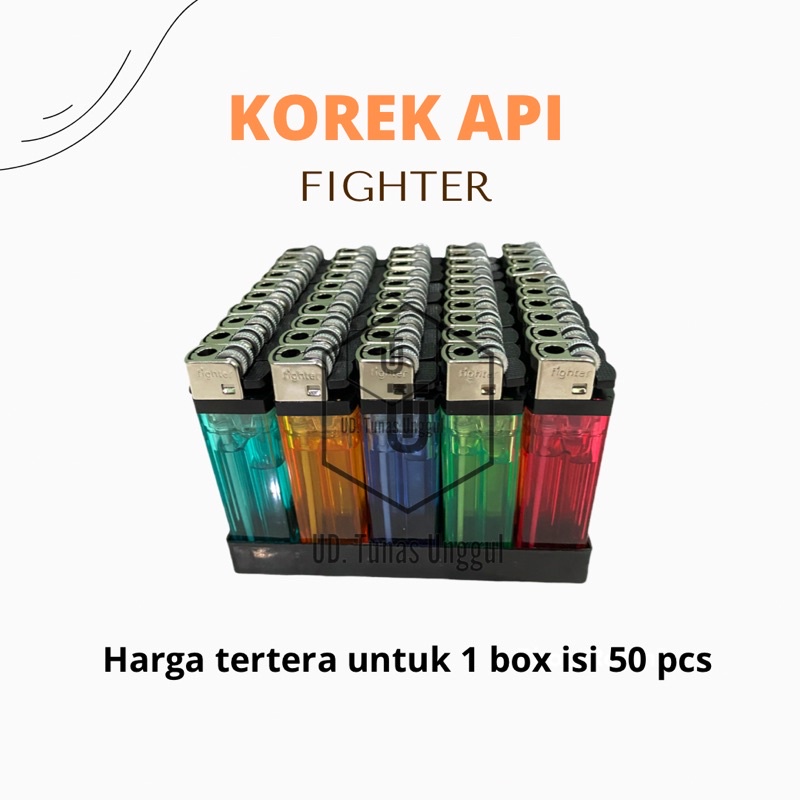 [50pcs] Korek api fighter square kualitas tokai / korek api unik
