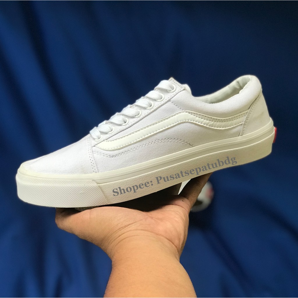 VANS OLDSKOOL ALL WHITU FULL PUTIH