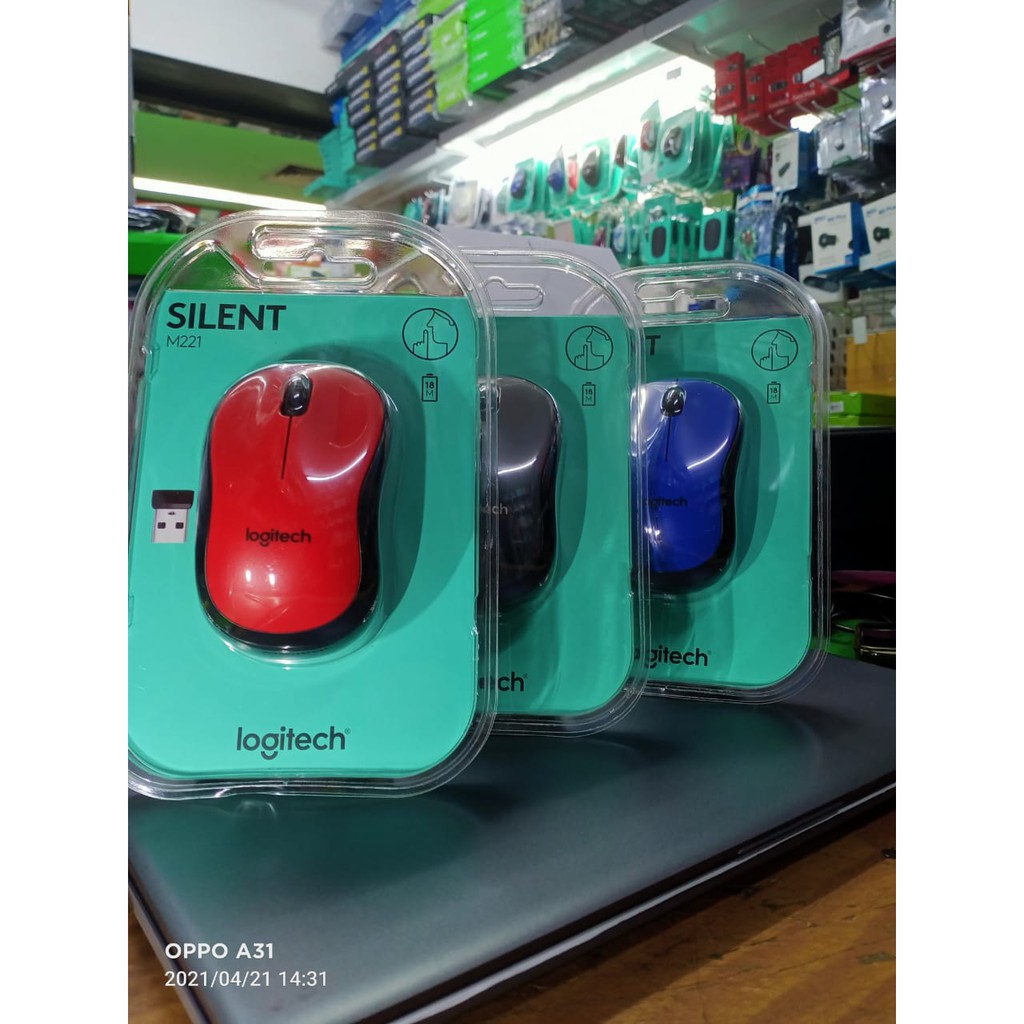 mouse wirelees silent logitech m221 original 100% GARANSI RESMI 1TAHUN