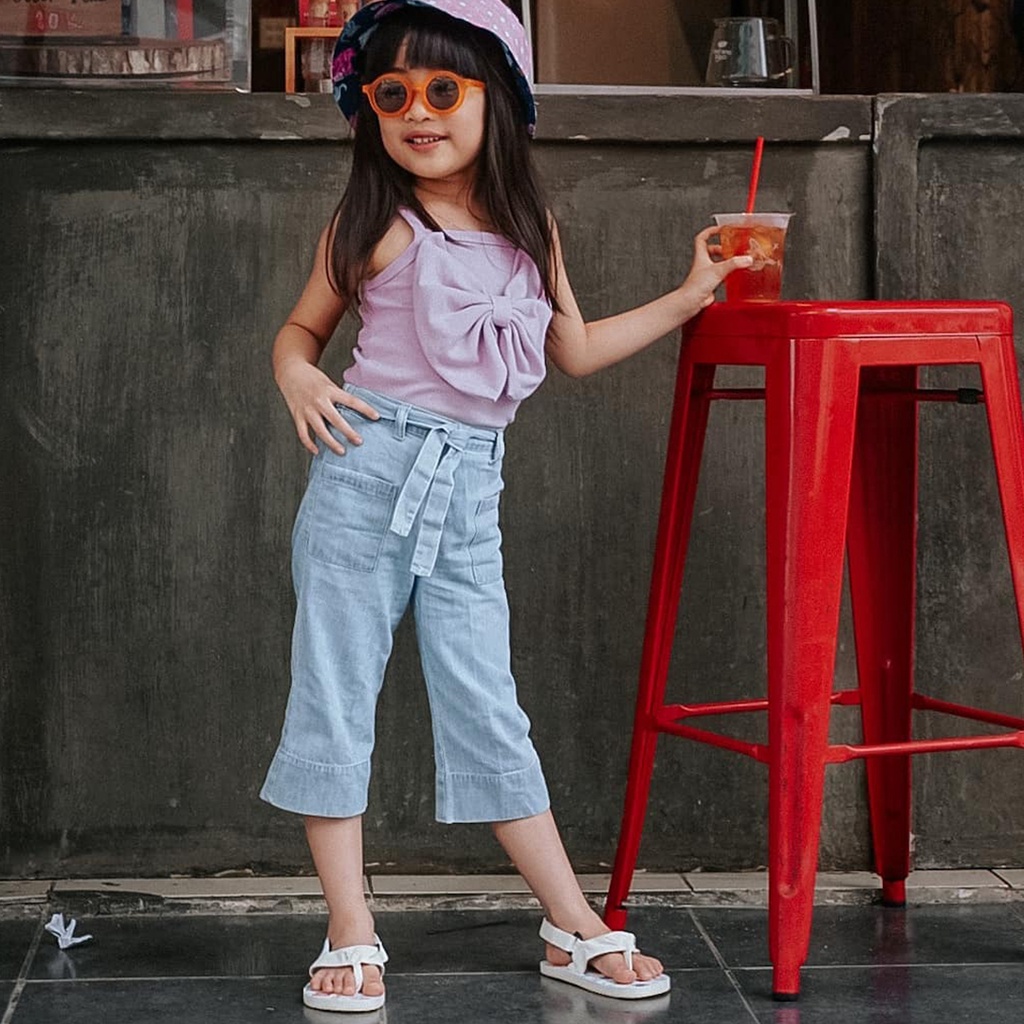 CANDYPOPS Sandal Jepit Anak Perempuan Altin Memphis Pink &amp; White Usia Balita 1 - 5 Tahun