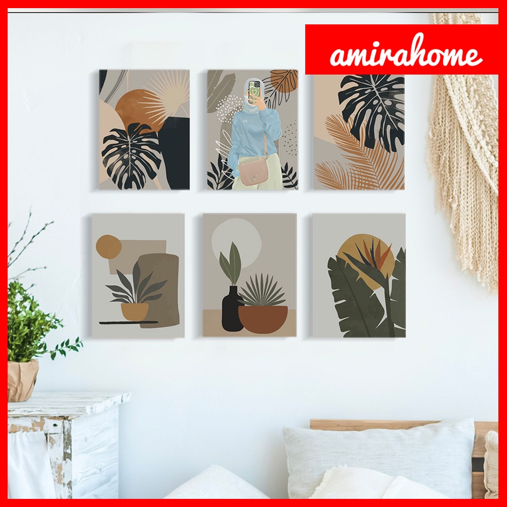 Wall Decor Abstrak Minimalis - Dekorasi Hiasan Dinding abstrak - Poster Dinding Vintage Abstract