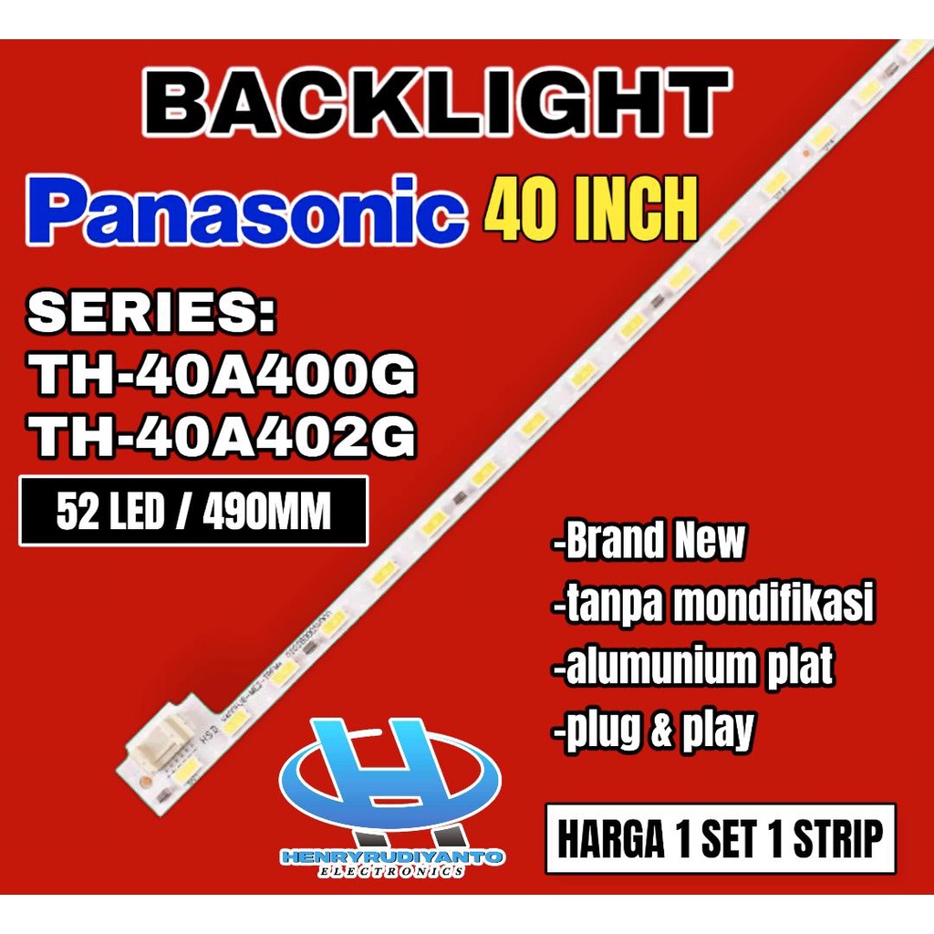 BACKLIGHT TV LED PANASONIC TH 40A400G 40A402G 40A400 40A402 G TH40A400G TH40A402G LAMPU BL 40IN