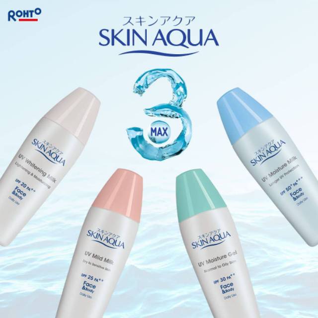 Skin Aqua UV Sunscreen Moisture Gel / Whitening Milk / Mild Milk / Moisture Milk 40gr