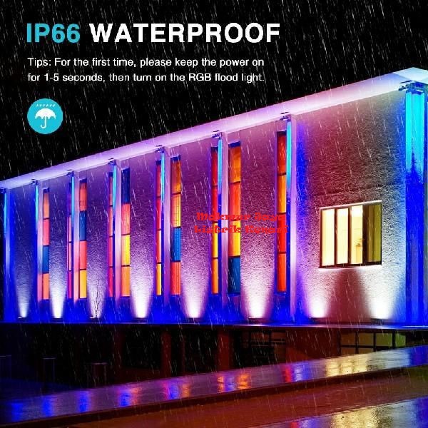 Lampu Sorot LED 20W Remote RGB Flood Light Warna 20 Watt Floodlight