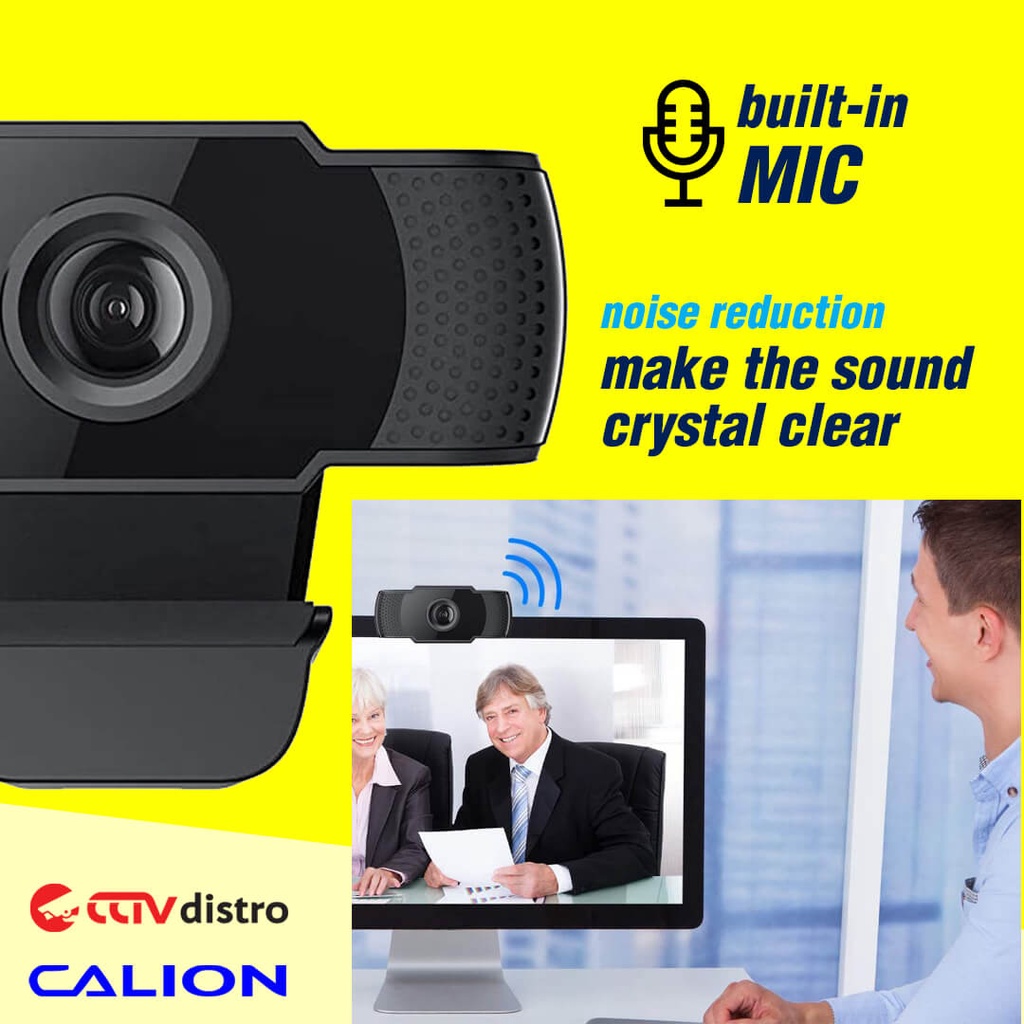 Webcam PC Laptop 2K setara 2x 1080P Gaming Web Camera Desktop USB | Kamera Web Cam Calion CAL-3020WC