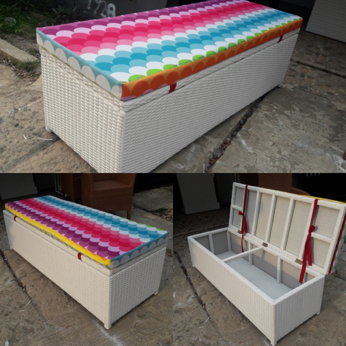 sofa peti panjang 140 cm rotan sintetis