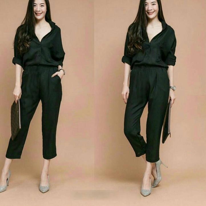 Terlaris PVZYF Big jamsuit / jumpsuit panjang wanita / jumsuit lengan panjang K0469 92 Terbaru