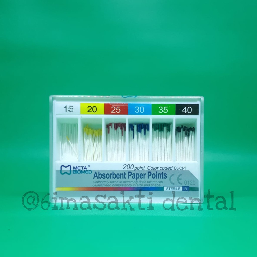 

DENTAL PAPER POINT 45 - 80 / 15 - 40 GAPPADENT&META