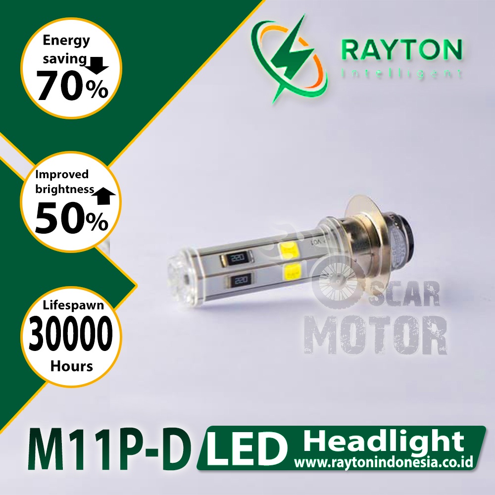 Lampu Led Motor Bebek H6 H4 RTD M11P-D M11P 4 Sisi 6 SISI Original RTD motor