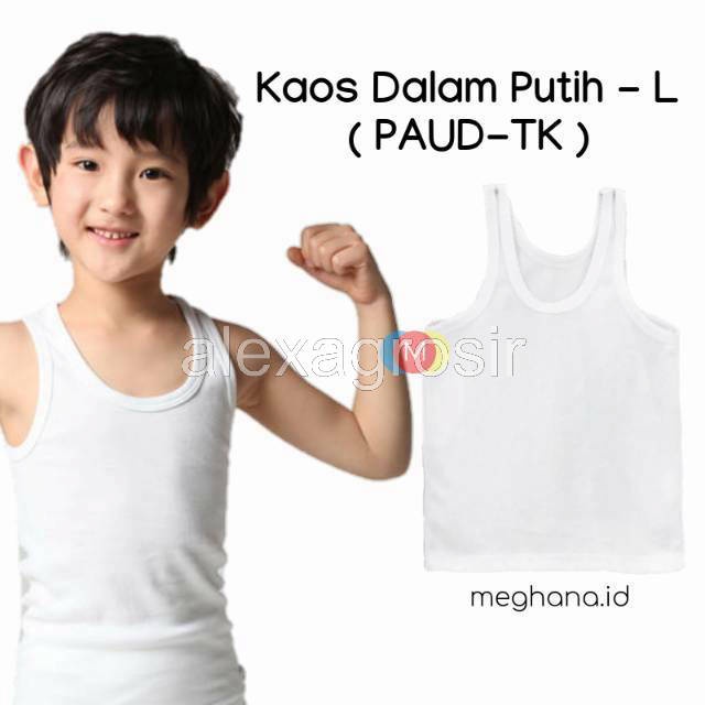 alexagrosir - 1PCS KAOS DALAM ANAK / SINGLET ANAK ECERAN S M L XL 3L 4L