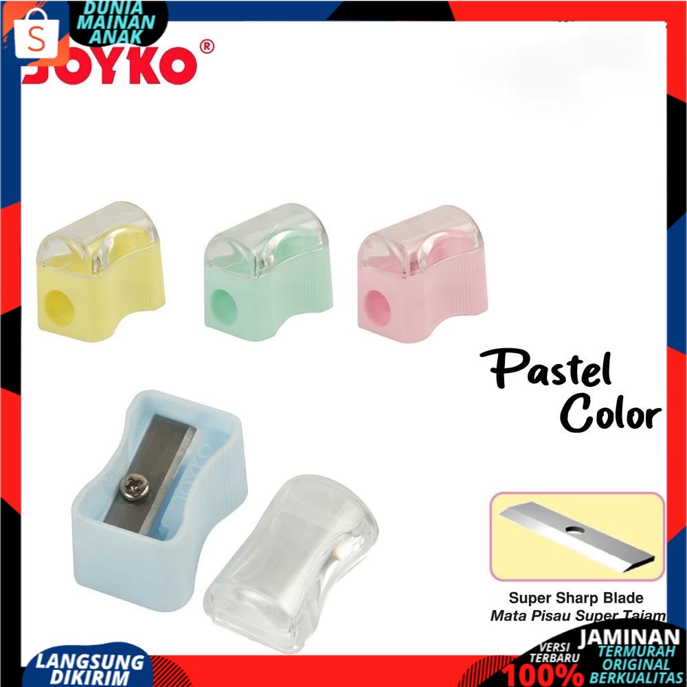 Serutan Sharpener Rautan Joyko SP-362PTL Pastel Color  Best Seller 1 pc