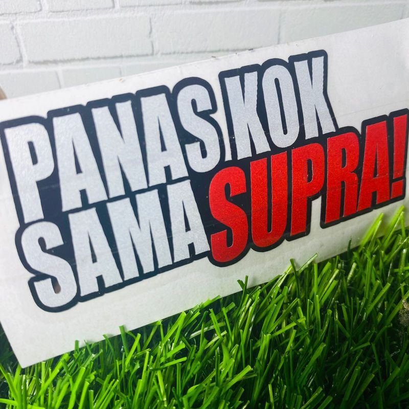 Stiker panas kok sama supra cuting stiker bukan print