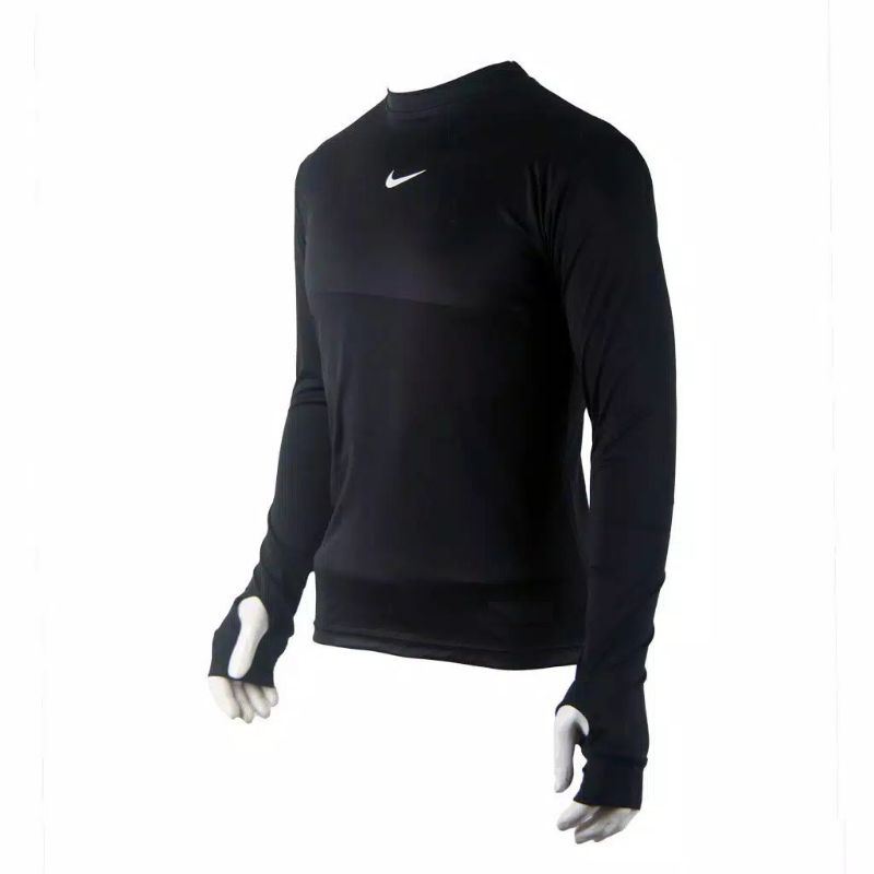 KAOS MANSET BASELAYER THUMBHOLE JARI FUTSAL BOLA SPORT OLAGRAFA TRAINING LENGAN PANJANG PRIA WANITA