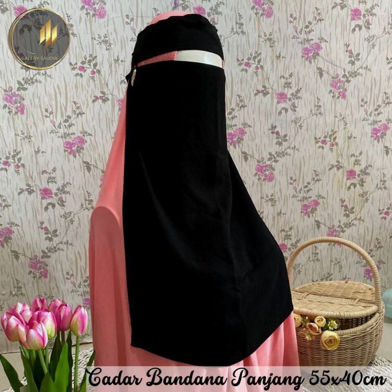 Cadar Bandana Bandul panjang Original saudi |cadar saudi bedoon essm
