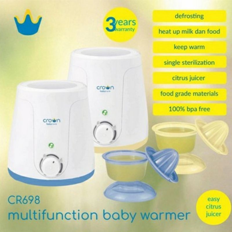 CROWN WARMER STERILLIZER 4 in 1 BABY MACHINE CR198  &amp; CR 698 STERIL + PENGHANGAT BOTOL