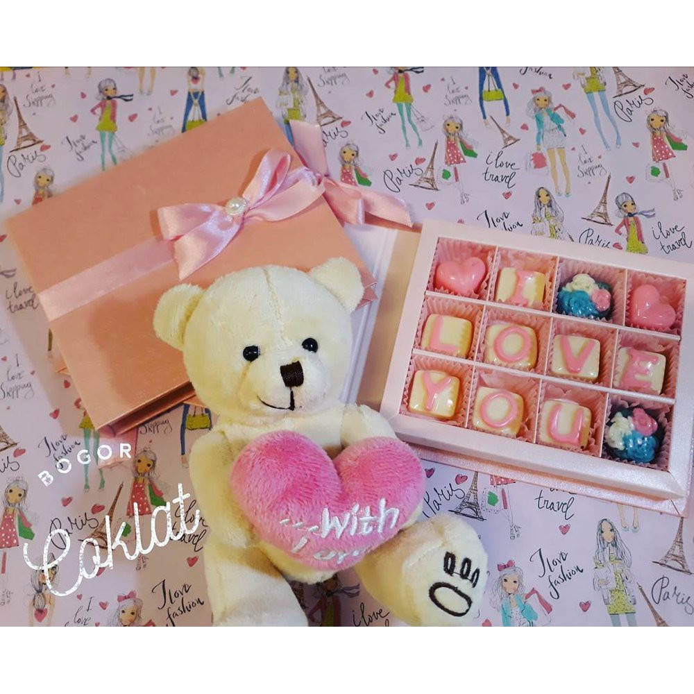 

Dijual Teddy Mini With Love Coklat Sekat Book 12 Valentine edisi grosir