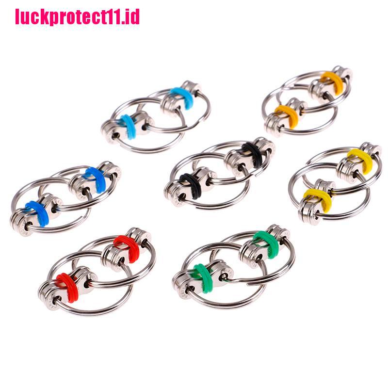 Lucktoy 1pc Gantungan Kunci Fidget Spinner Untuk Menghilangkan Stress