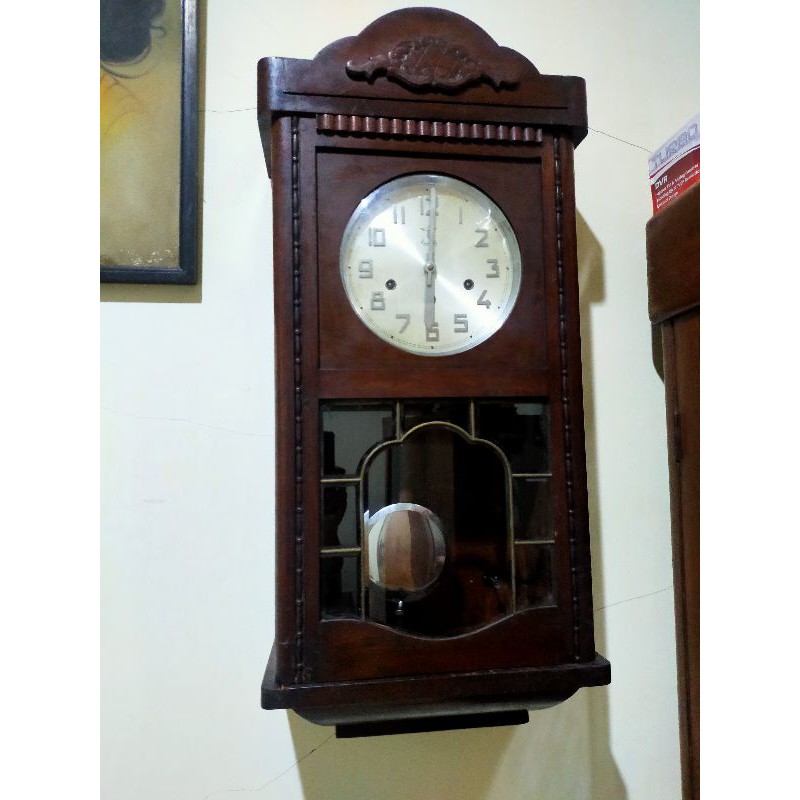 jam dinding perempatan mauthe tua kuno unik antik  junghans kienzle fiag gustav becker