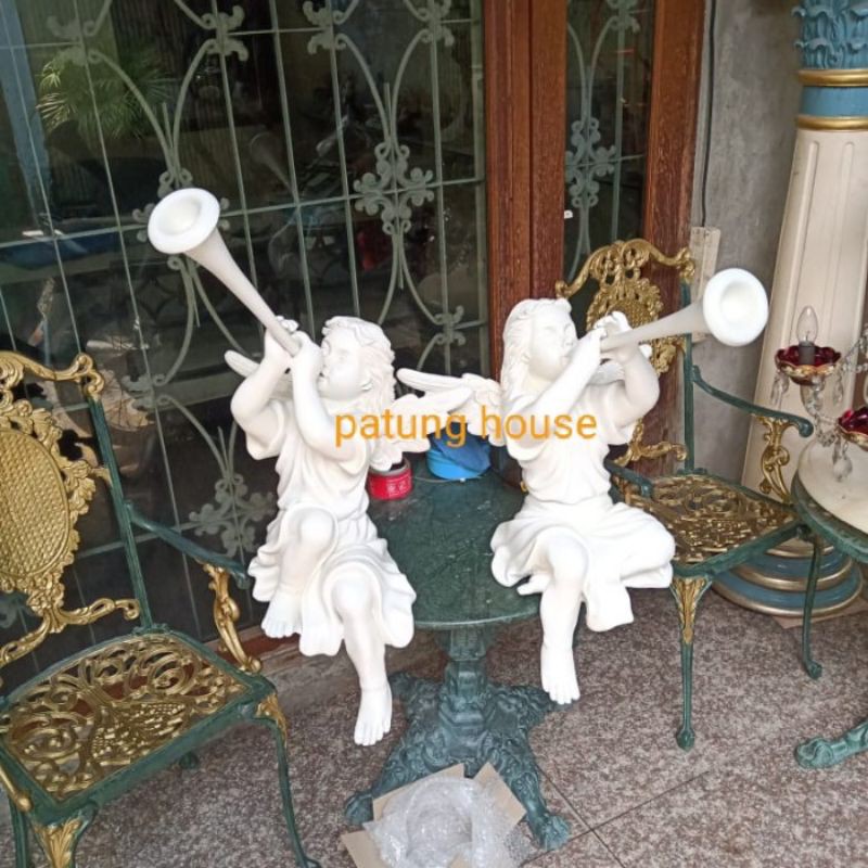 Patung Pajangan Angel Malaikat Terompet